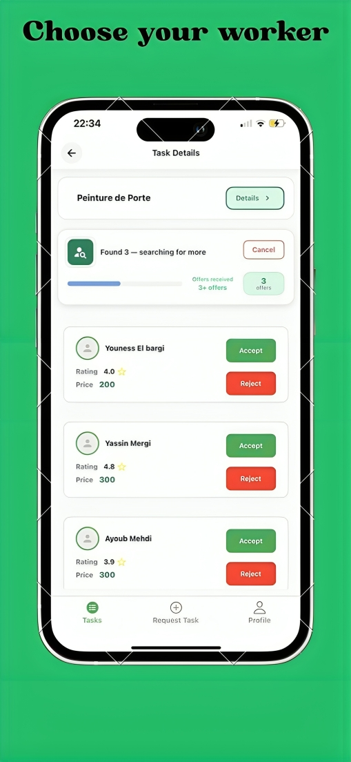 Choose a worker for your job